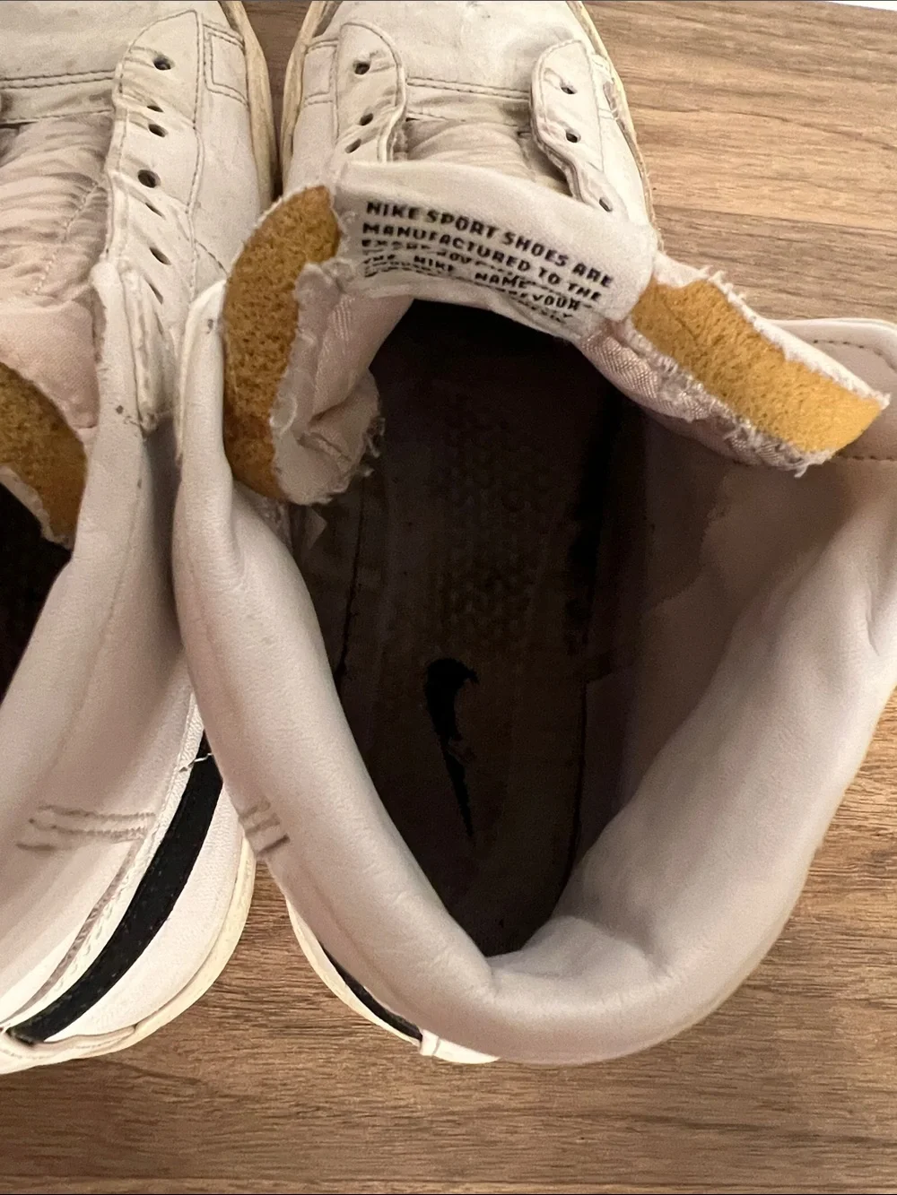 Nike White and Black High-Top Sneakers